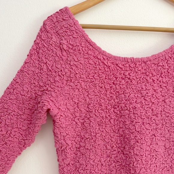 Free People What A Time Drop-Waist Mini Dress NWT Pink - Picture 7 of 16